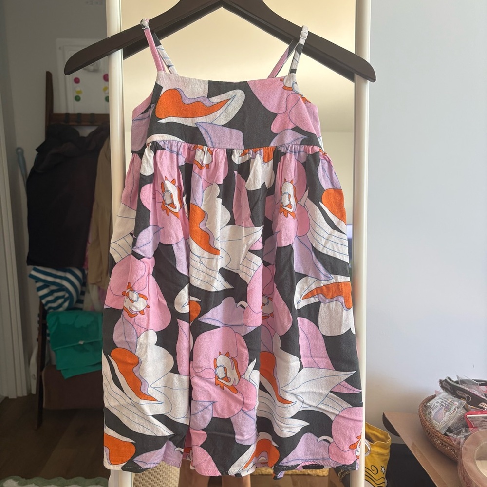 Ava Sky kids size 10 Pink, Orange & White Floral Sundress